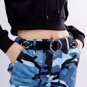 Ring Buckle Leather Belt